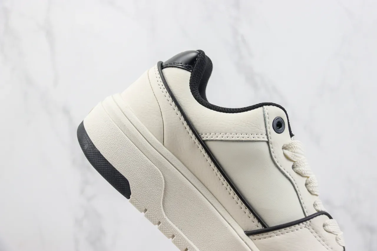 New Era Beige Black Platform Sole Interlocking NY Logo Lifestyle Sneakers 5