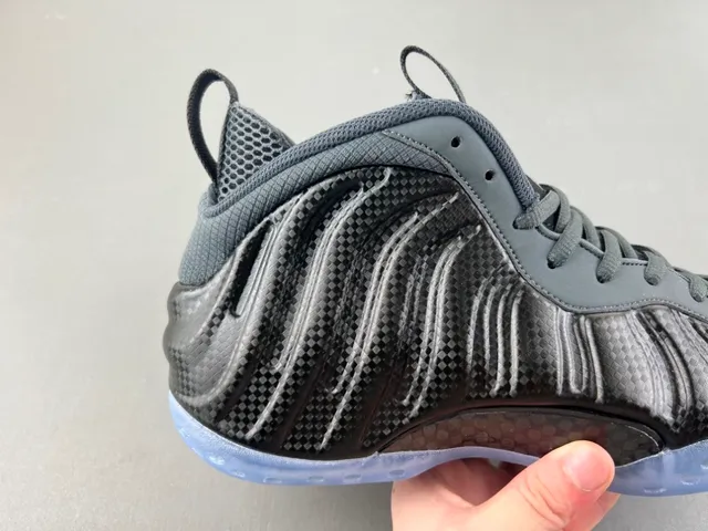 Nike Air Foamposite One Black Dark Gray Translucent Sole Basketball Shoes 3