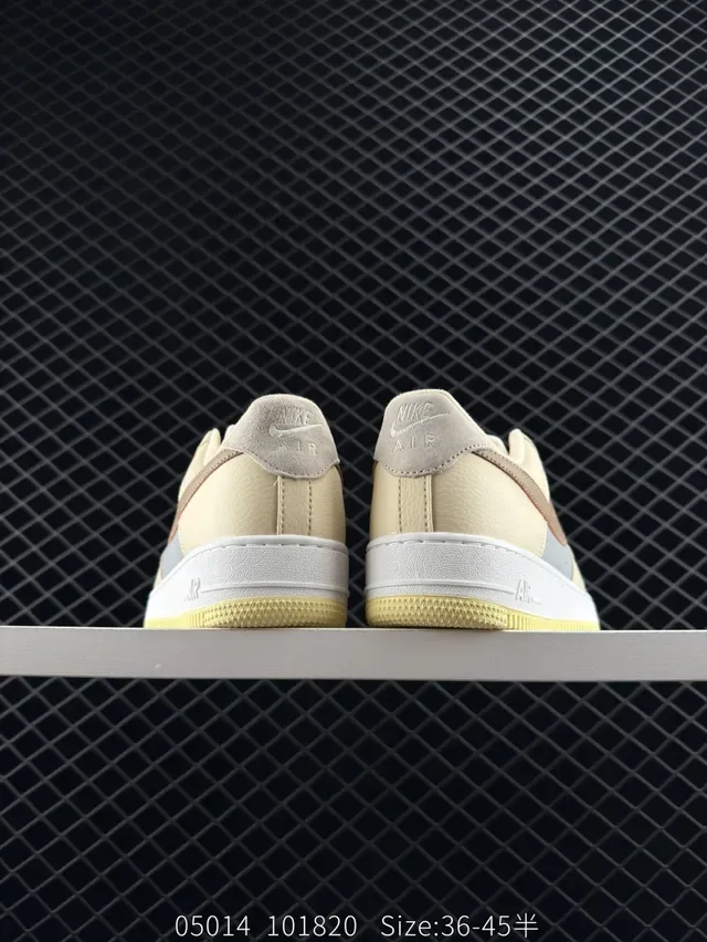 Nike Air Force 1 Beige Gray Brown Lifestyle Sneakers 3