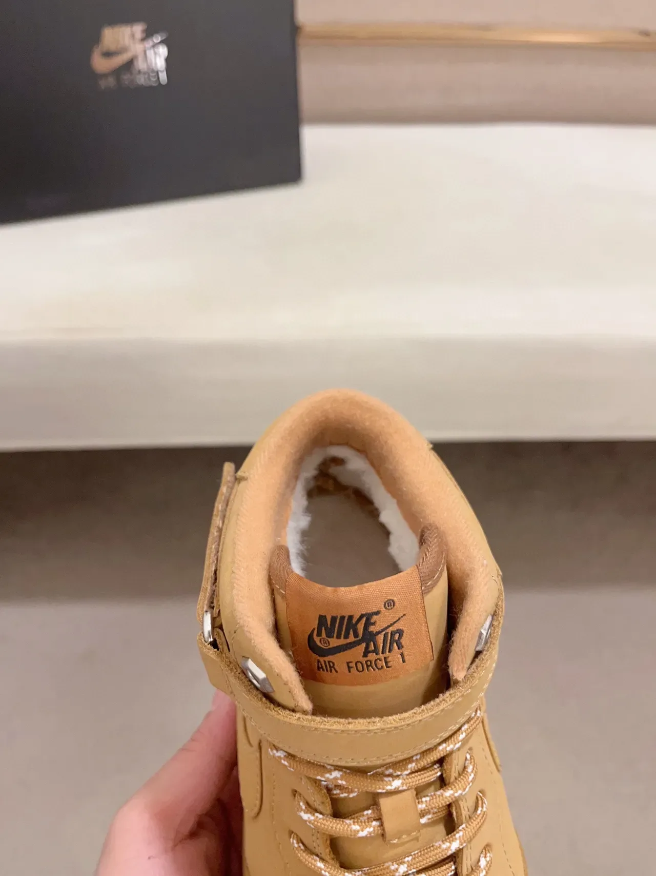 Nike Air Force 1 High Utility Tan Lifestyle Sneakers 6