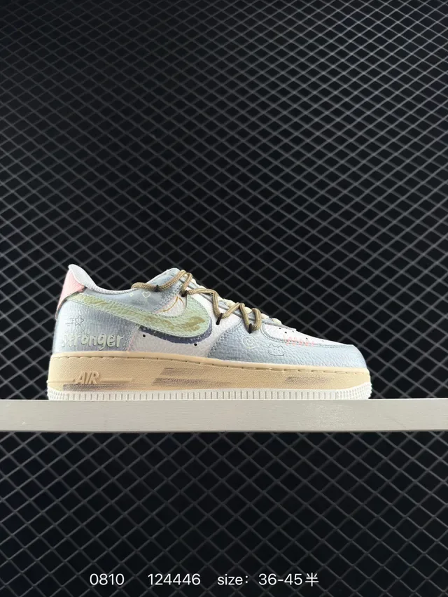 Nike Air Force 1 Low Blue Drip Effect Lifestyle Sneakers 4