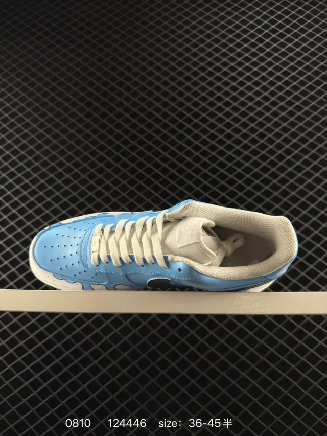 Nike Air Force 1 Low Blue Drip Effect Lifestyle Sneakers 5