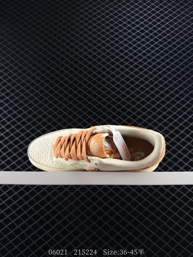 Nike Air Force 1 Low Off-White and Orange Lifestyle Sneakers 4