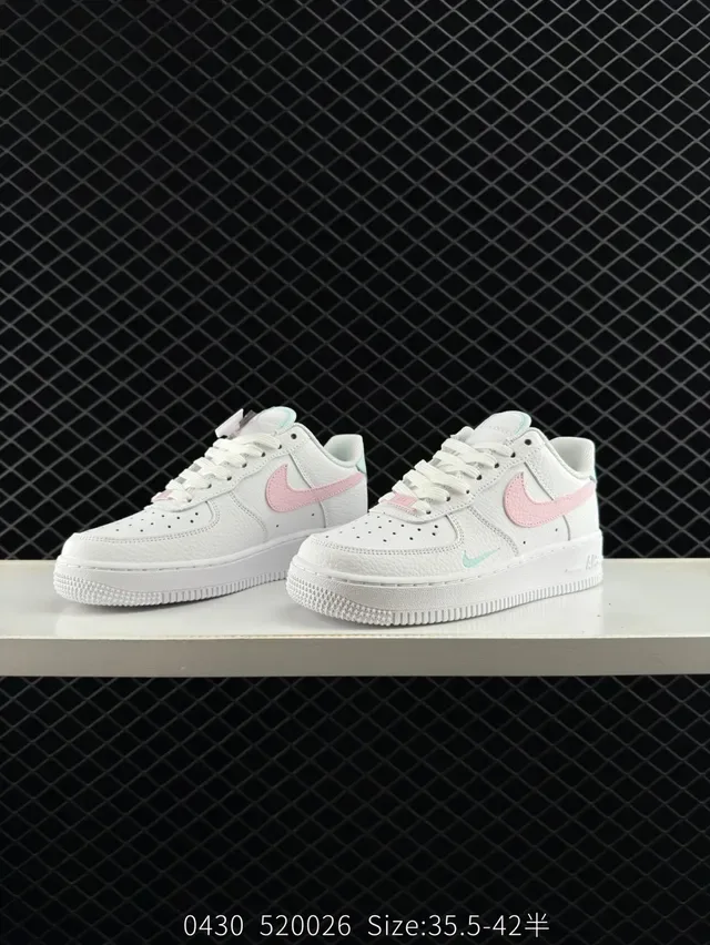 Nike Air Force 1 Low Pastel Pink and Mint Lifestyle Sneakers 2