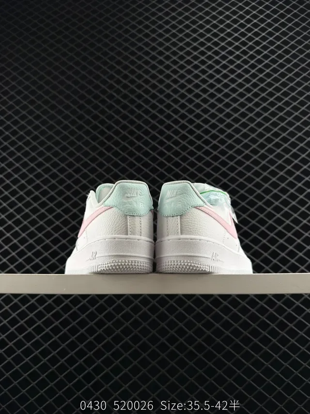 Nike Air Force 1 Low Pastel Pink and Mint Lifestyle Sneakers 3