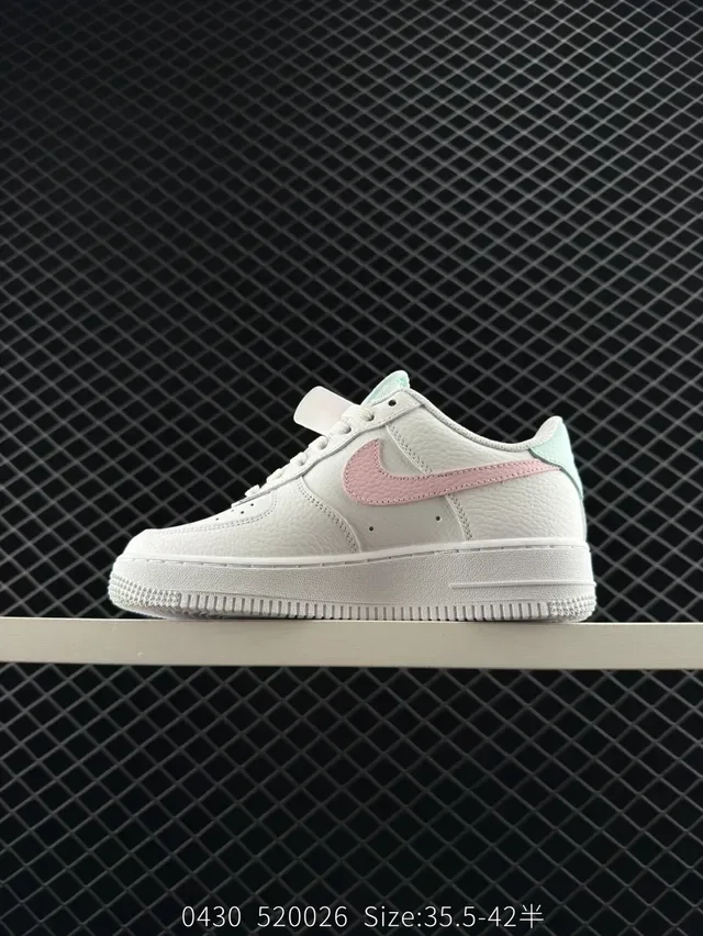 Nike Air Force 1 Low Pastel Pink and Mint Lifestyle Sneakers 5