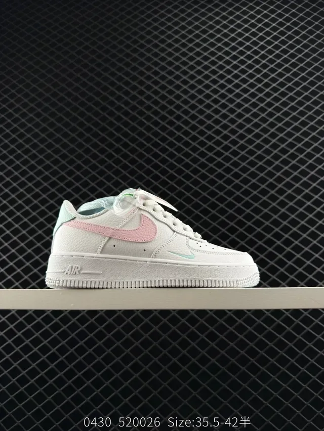 Nike Air Force 1 Low Pastel Pink and Mint Lifestyle Sneakers 6