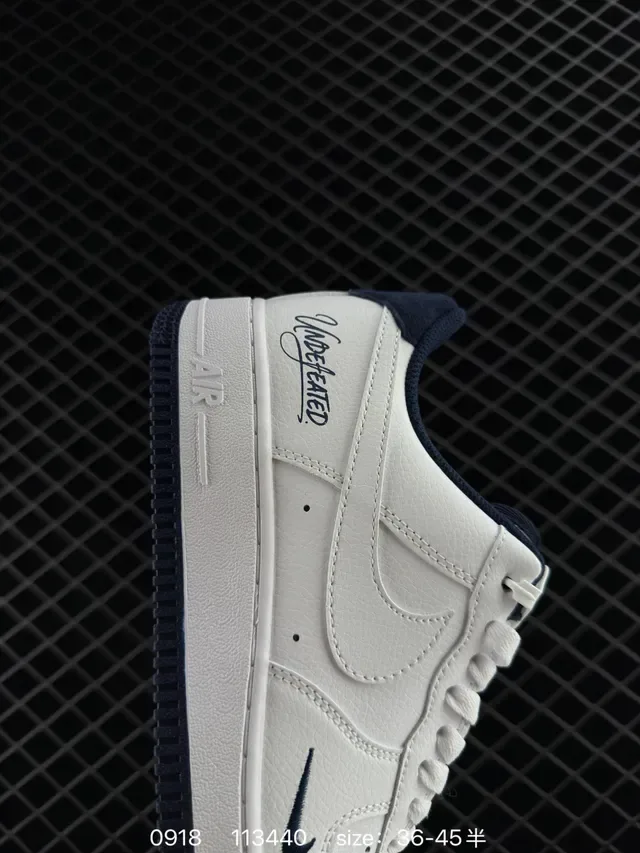 Nike Air Force 1 Low White Navy UNDEFEATED Collaboration Lifestyle Sneakers 4