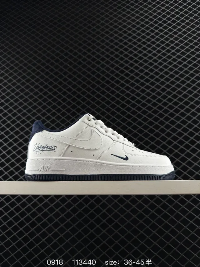 Nike Air Force 1 Low White Navy UNDEFEATED Collaboration Lifestyle Sneakers 6