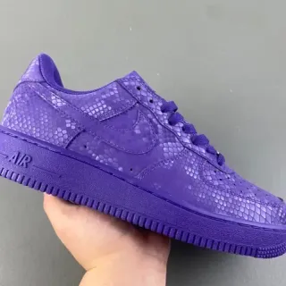 Nike Air Force 1 Purple Snake-Texture Lifestyle Sneakers