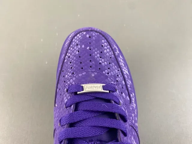 Nike Air Force 1 Purple Snake-Texture Lifestyle Sneakers 4