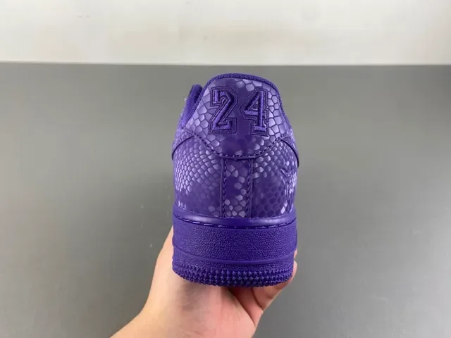Nike Air Force 1 Purple Snake-Texture Lifestyle Sneakers 5