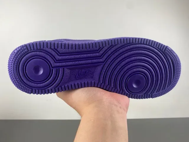 Nike Air Force 1 Purple Snake-Texture Lifestyle Sneakers 9