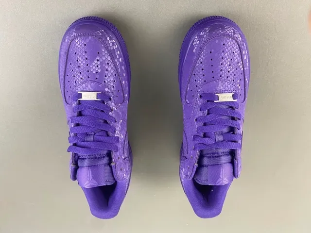 Nike Air Force 1 Purple Snake-Texture Lifestyle Sneakers 11