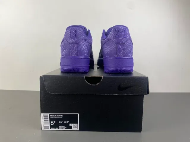 Nike Air Force 1 Purple Snake-Texture Lifestyle Sneakers 17