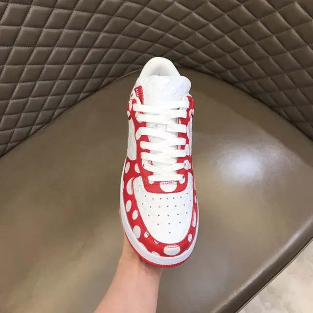 Nike Air Force 1 Red and White Polka-Dot Lifestyle Sneakers 5