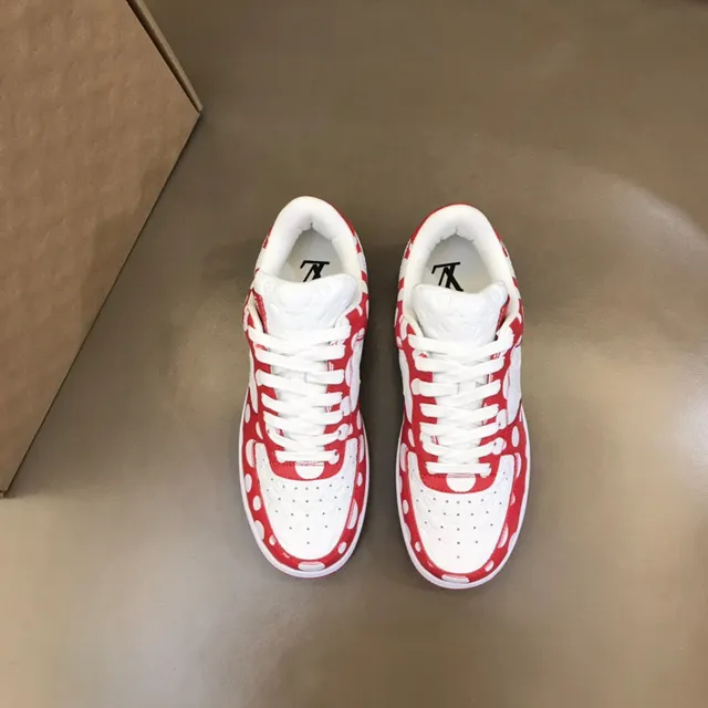 Nike Air Force 1 Red and White Polka-Dot Lifestyle Sneakers 9