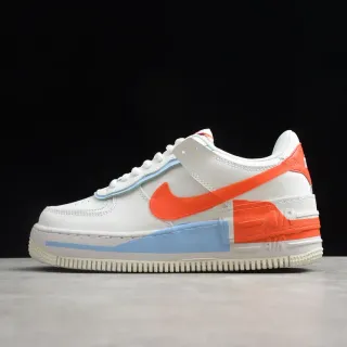 Nike Air Force 1 White Orange Blue Lifestyle Sneakers