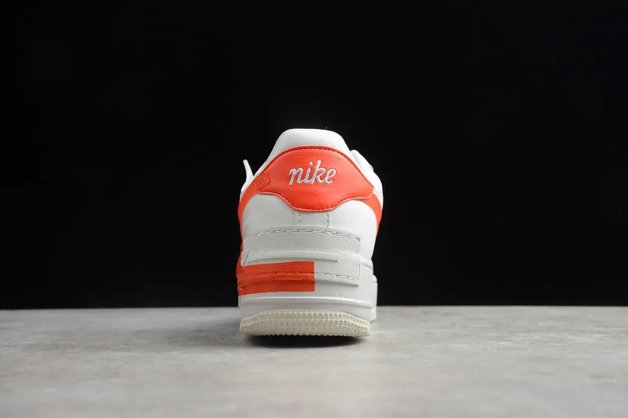 Nike Air Force 1 White Orange Blue Lifestyle Sneakers 12