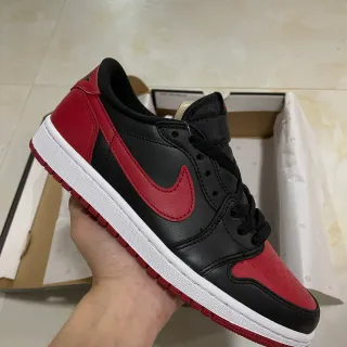 Nike Air Jordan 1 Low Black University Red Lifestyle Sneakers