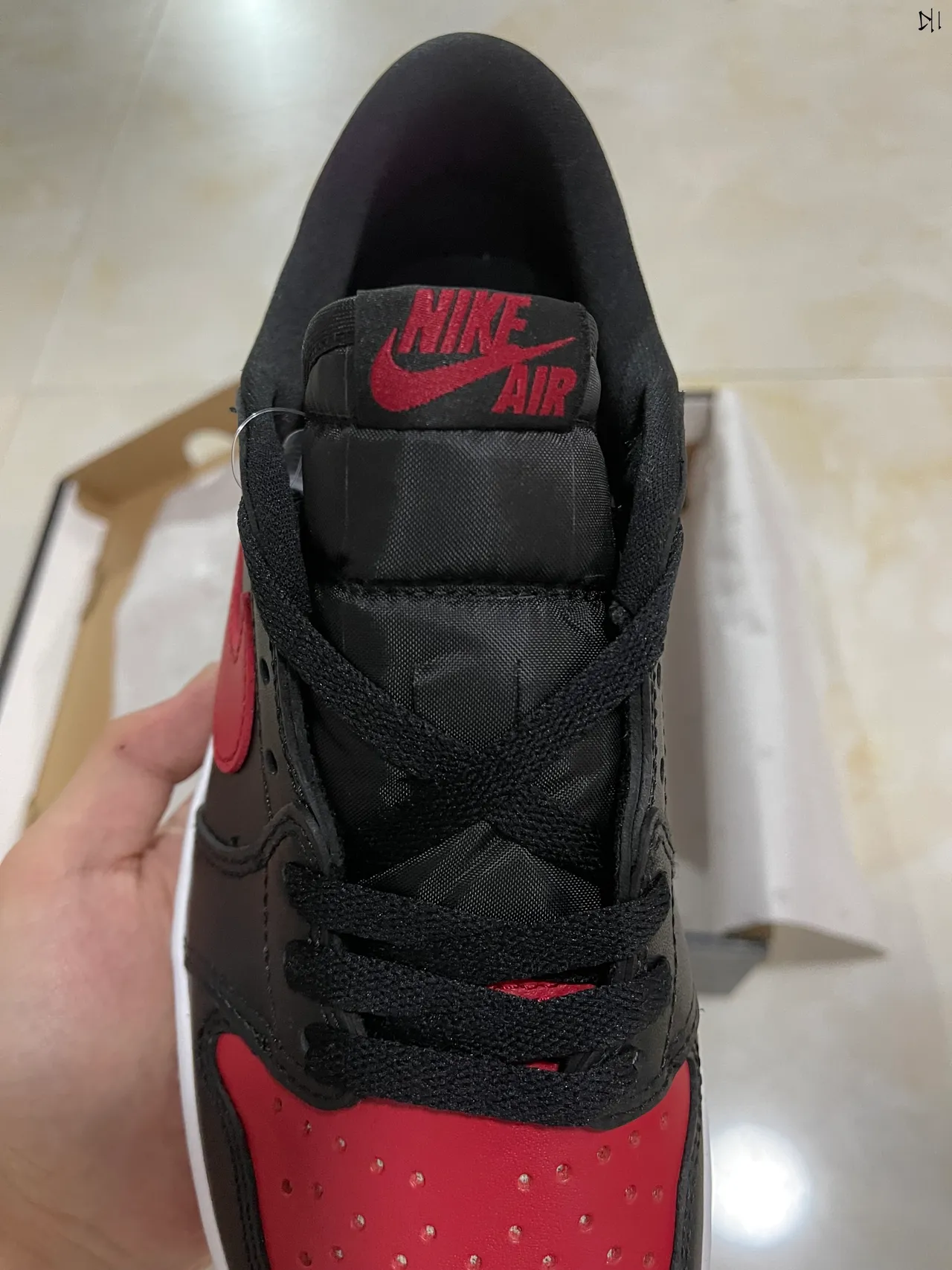 Nike Air Jordan 1 Low Black University Red Lifestyle Sneakers 4