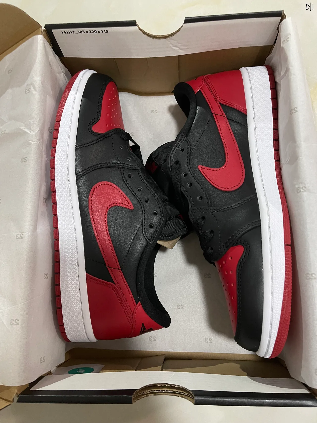 Nike Air Jordan 1 Low Black University Red Lifestyle Sneakers 8