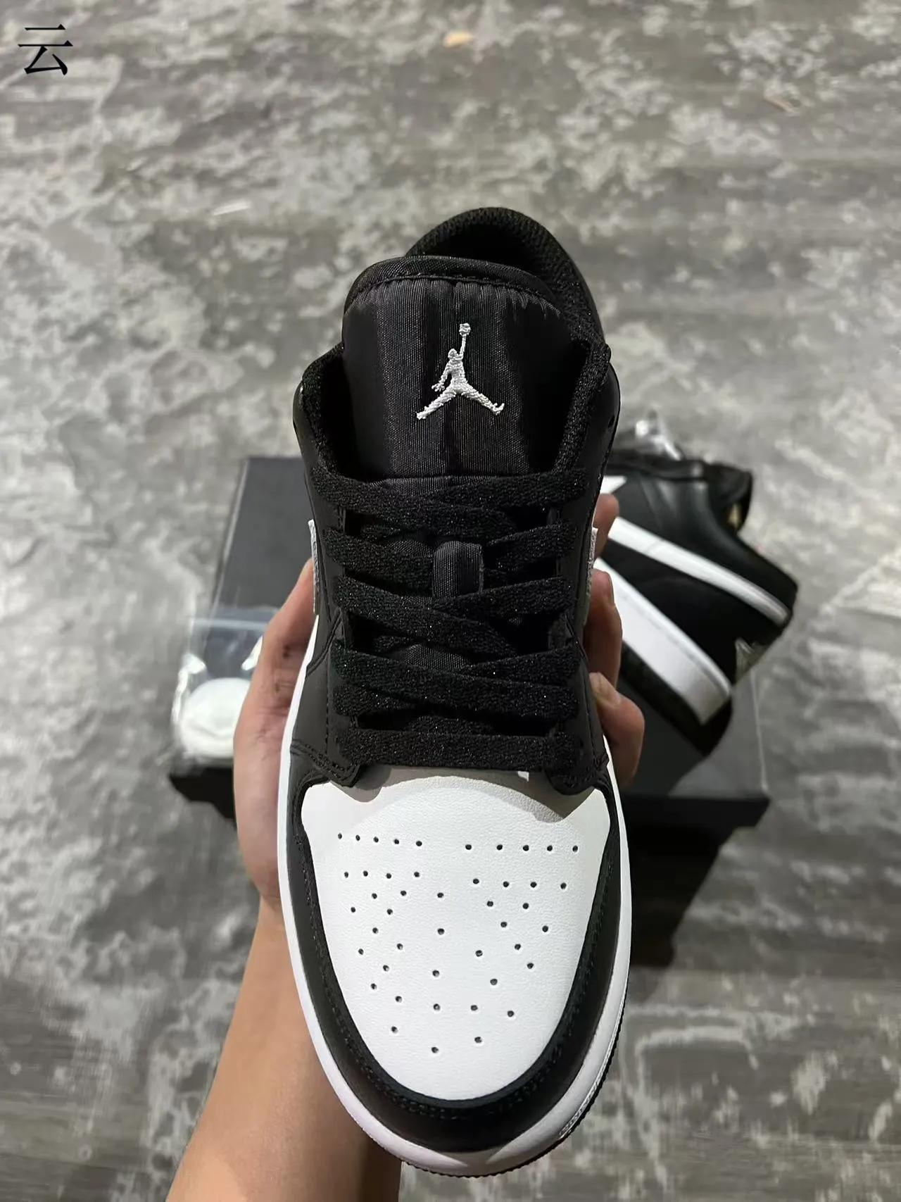 Nike Air Jordan 1 Low Black White Lifestyle Sneakers 3
