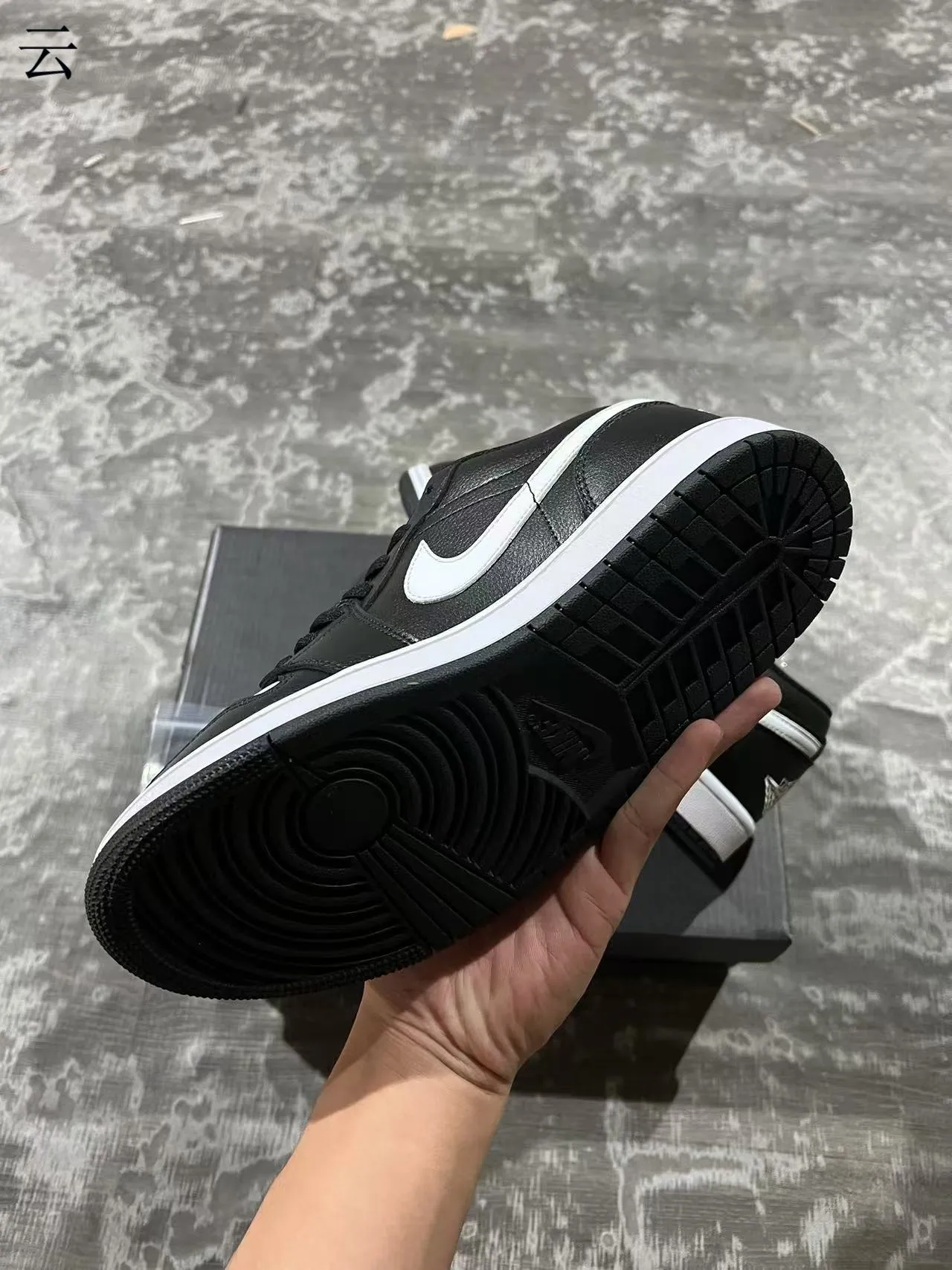 Nike Air Jordan 1 Low Black White Lifestyle Sneakers 6