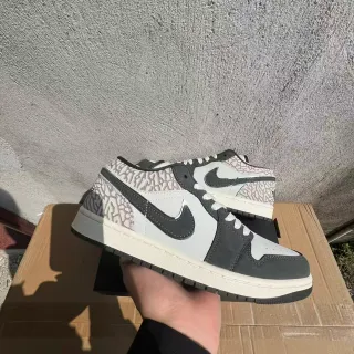 Nike Air Jordan 1 Low Elephant Print Lifestyle Sneakers