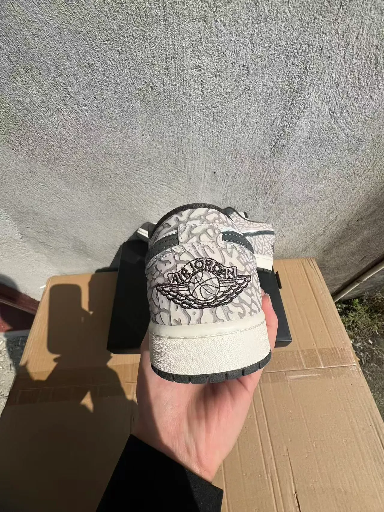 Nike Air Jordan 1 Low Elephant Print Lifestyle Sneakers 8