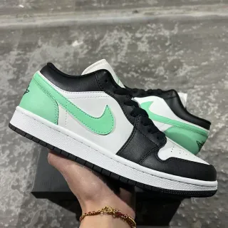 Nike Air Jordan 1 Low Mint Green Black White Lifestyle Sneakers