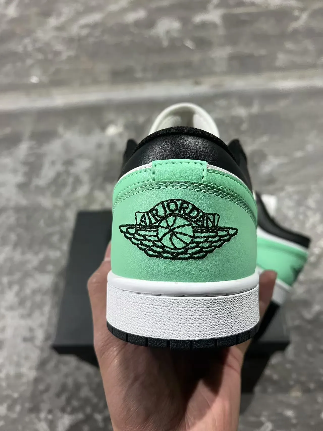Nike Air Jordan 1 Low Mint Green Black White Lifestyle Sneakers 8