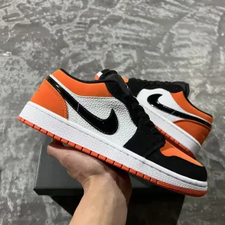 Nike Air Jordan 1 Low Orange Black White Lifestyle Sneakers