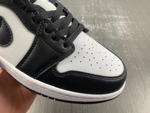 Nike Air Jordan 1 Low White Black Brown Lifestyle Sneakers 6