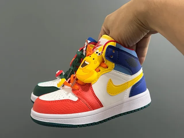 Nike Air Jordan 1 Multicolor Kids Basketball Shoes 8