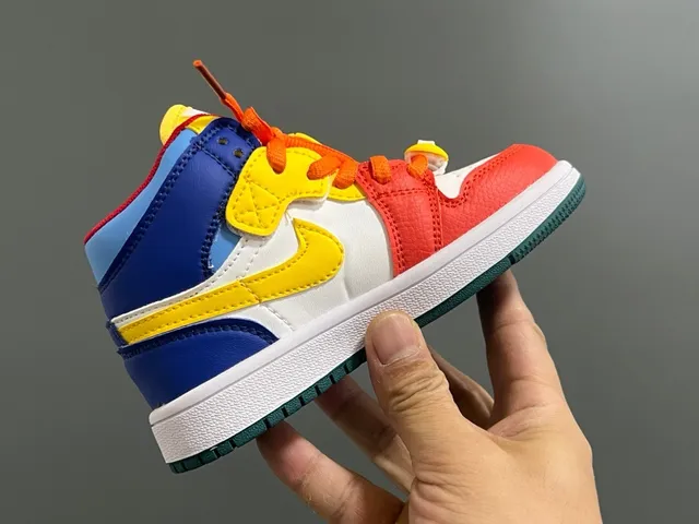 Nike Air Jordan 1 Multicolor Kids Basketball Shoes 11