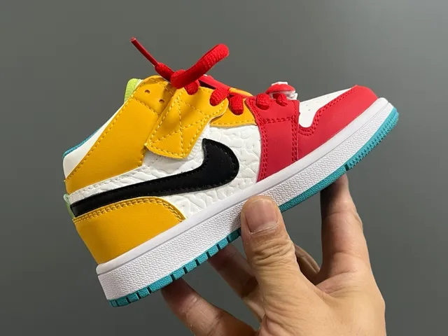 Nike Air Jordan 1 Multicolor Kids Basketball Shoes 21
