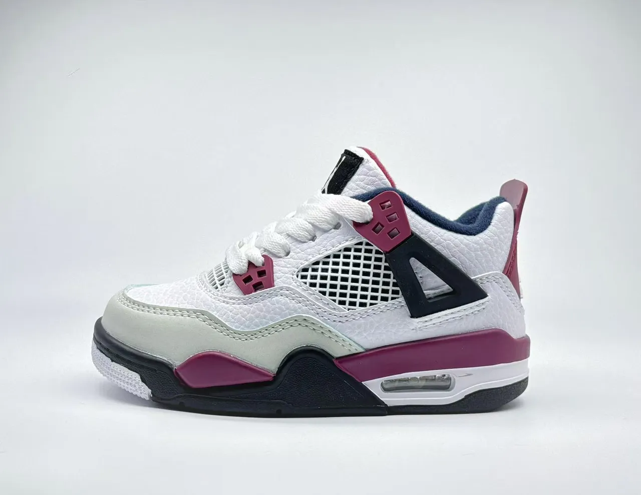Nike Air Jordan 4 White Blue Kids Basketball Shoes 22