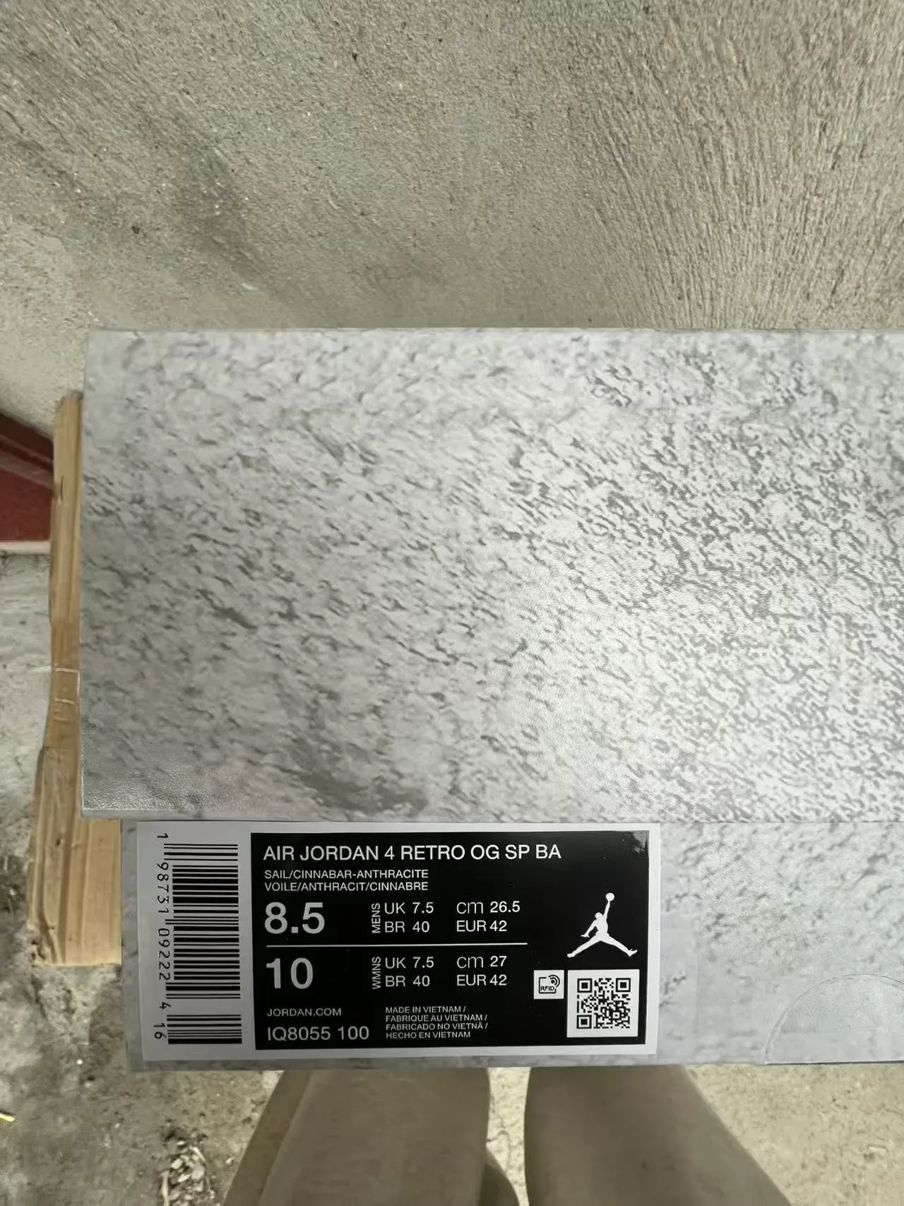 Nike Air Jordan 4 Blanc et Rouge Chaussures de basket 9