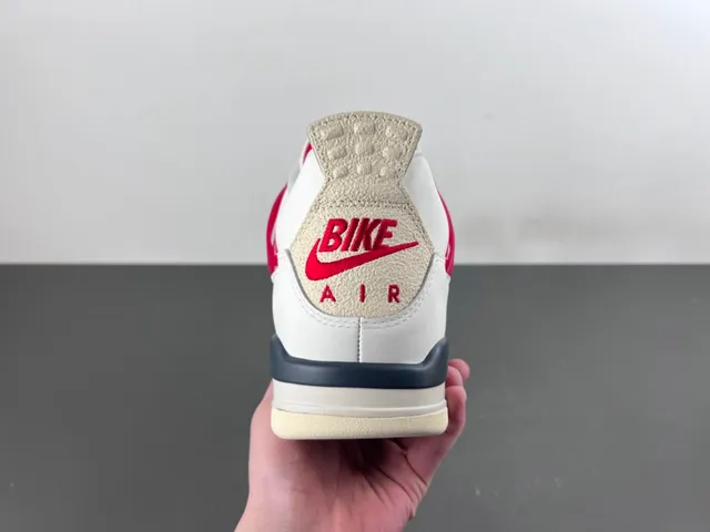 Nike Air Jordan 4 White Red Navy Basketball Shoes 4