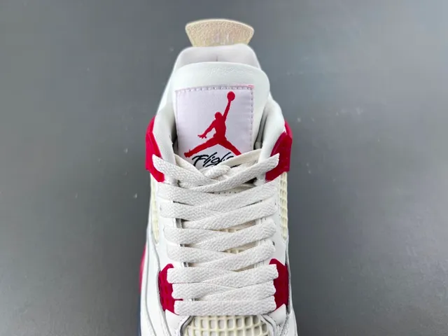 Nike Air Jordan 4 White Red Navy Basketball Shoes 6