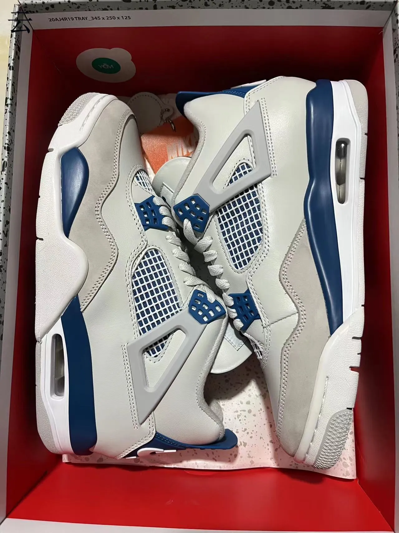 Nike Air Jordan 4 White Royal Blue Basketball Shoes 10