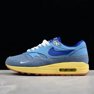 Nike Air Max 1 Denim and Suede Blue Yellow Lifestyle Sneakers