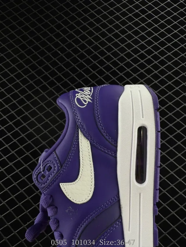 Nike Air Max 1 Purple and White Lifestyle Sneakers 3