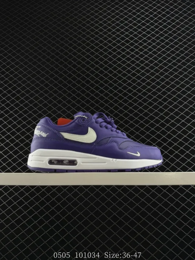 Nike Air Max 1 Purple and White Lifestyle Sneakers 5