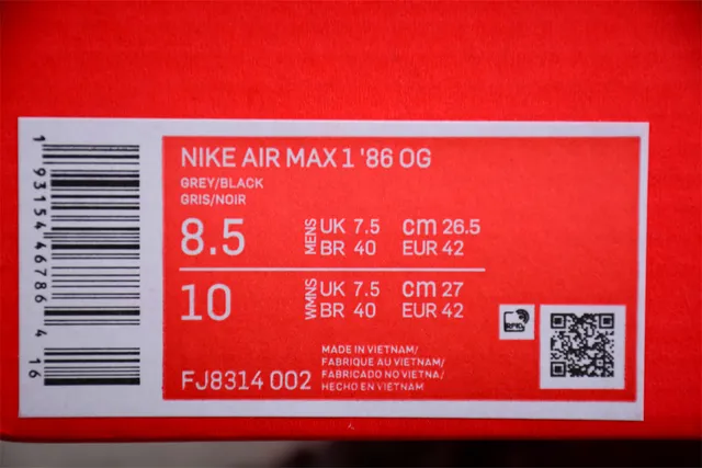 Nike Air Max 1 White Gray Navy Lifestyle Sneakers 2