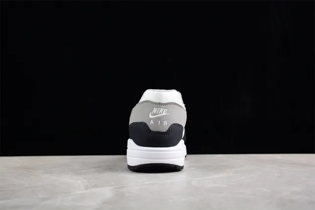 Nike Air Max 1 White Gray Navy Lifestyle Sneakers 10