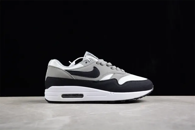 Nike Air Max 1 White Gray Navy Lifestyle Sneakers 14