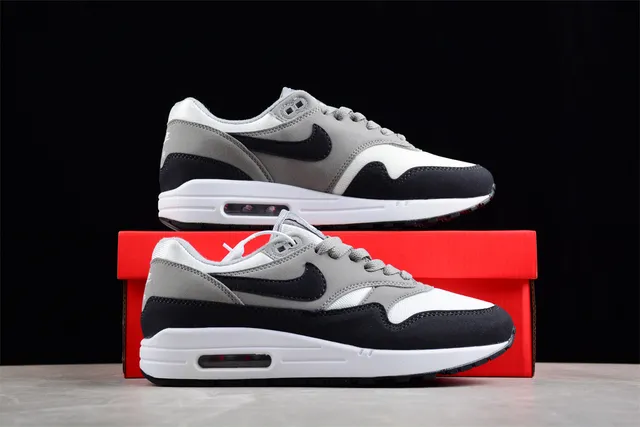 Nike Air Max 1 White Gray Navy Lifestyle Sneakers 15