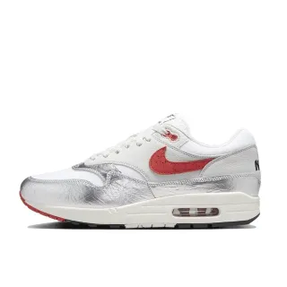 Nike Air Max 1 White Silver Red Lifestyle Sneakers